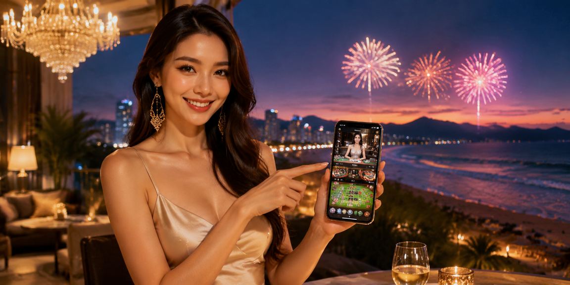 Người dùng Đà Nẵng chơi casino trực tuyến trên bãi biển qua điện thoại di động