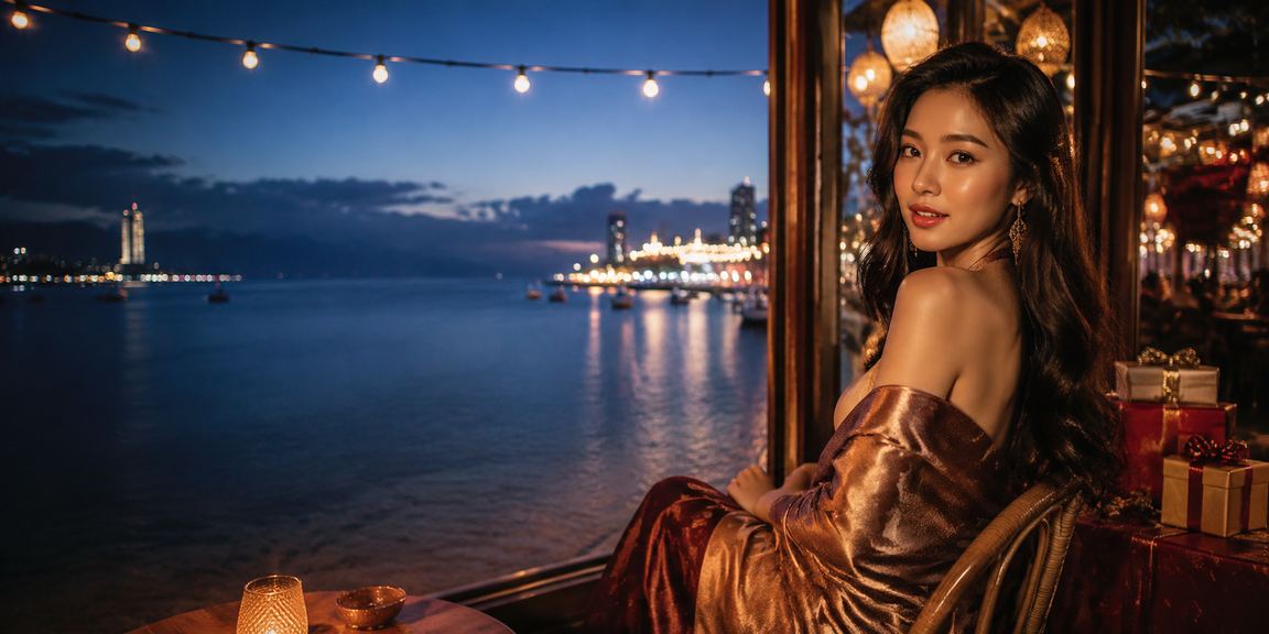 Khung cảnh Nha Trang với người dùng tham gia cá cược trực tuyến tại quán cà phê ven biển